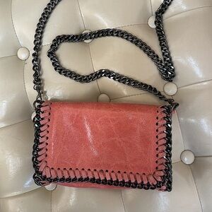 NEW Borse in Pelle genuine leather Chain-Trimmed Bag.